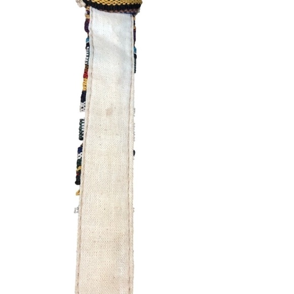 No brand Tribal print and burlap Fanny pack. Adjustable strap. 3 compartments. - Picture 10 of 12